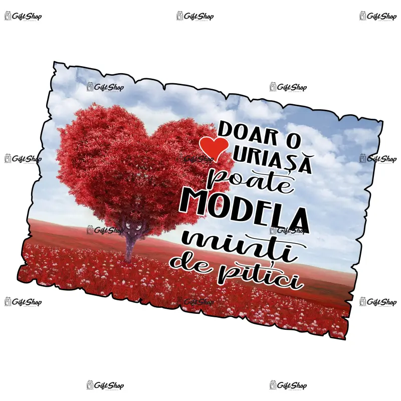 Doar o inima uriasa poate modela minti de pitici, magnet frigider mgs059